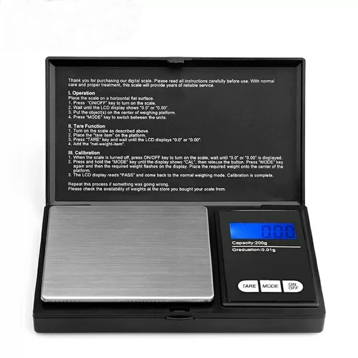 Cân bỏ túi 200g vỏ đen