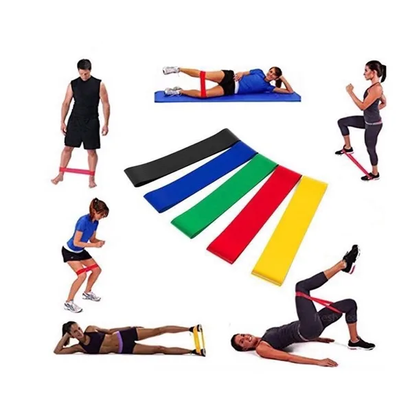 Set 5 Dây Kháng Lực Hình Tròn Dùng Luyện Tập Cơ Mông / Đùi / Hông