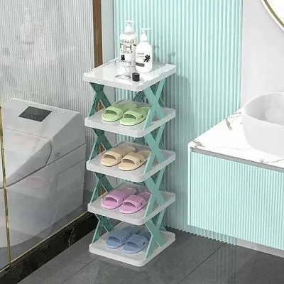 Kệ để giày chữ X 5 tầng nhựa