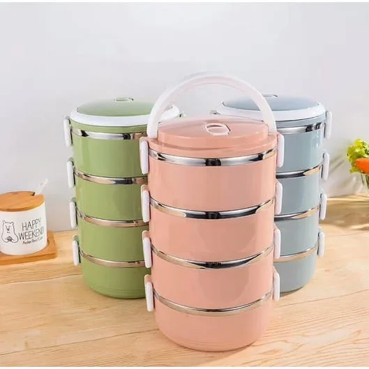 Hộp Cơm 4 Tầng Hình Tròn (Thùng 60)