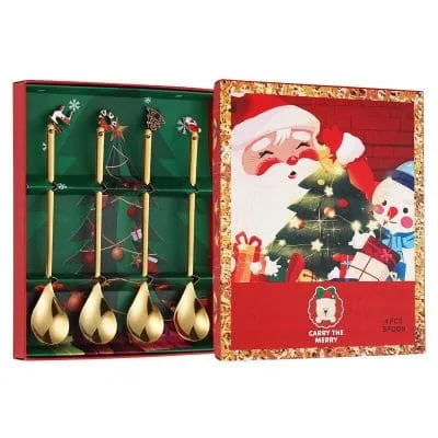Set 4 Muỗng Inox Mẫu Noel (Thùng 180)