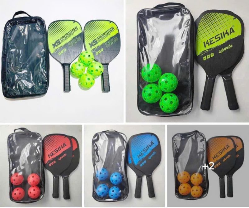 Bộ 2 vợt pickleball 4 bóng kèm túi đựng ( Thùng 20 bộ)