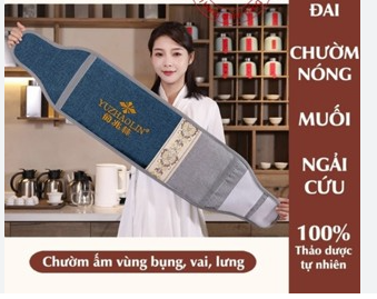 Đai Chườm Nóng Muối Thảo Dược (có khóa dán)